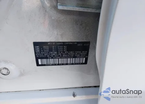 2022 Subaru Legacy Premium z USA, uszkodzony, nr VIN 4S3BWAC66N3004525